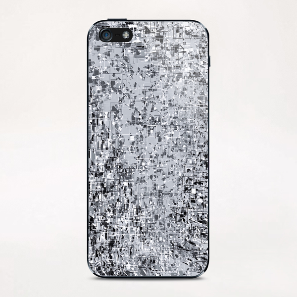 geometric pattern abstract in black and white iPhone & iPod Skin by Timmy333