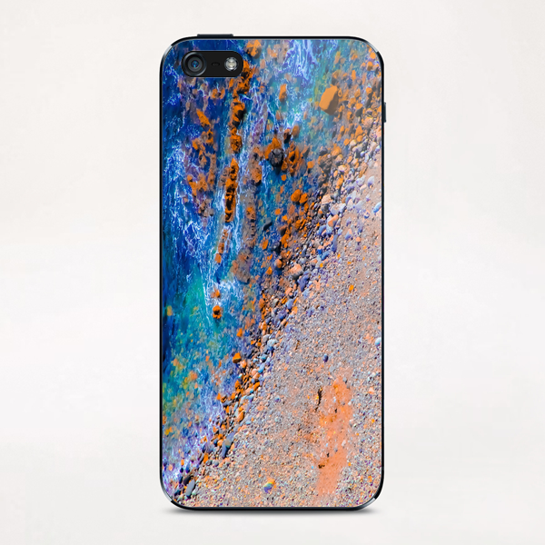 blue water at the ocean with rock and stone in summer iPhone & iPod Skin by Timmy333