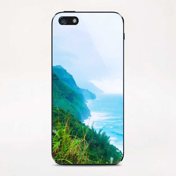 green mountain and ocean view at Kauai, Hawaii, USA iPhone & iPod Skin by Timmy333