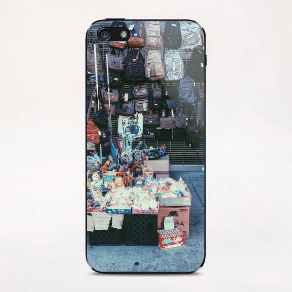 backpack and toy shop on the footpath iPhone & iPod Skin by Timmy333