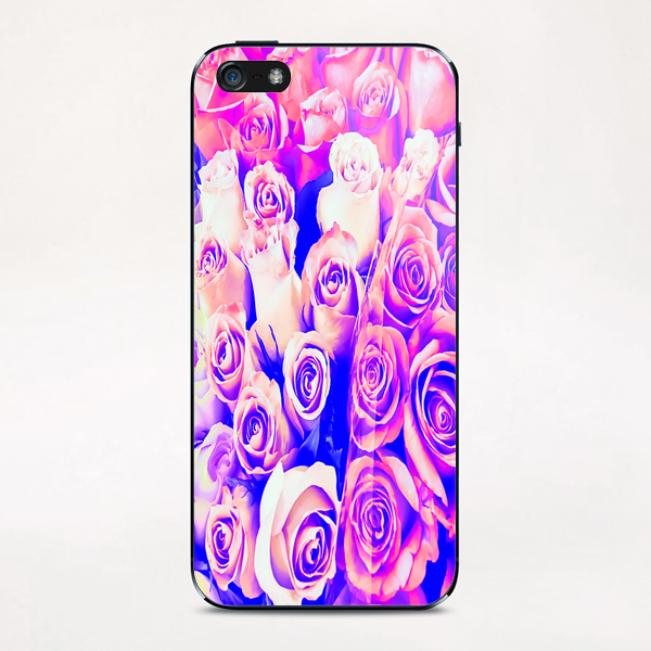 bouquet of roses texture pattern abstract in pink and purple iPhone & iPod Skin by Timmy333