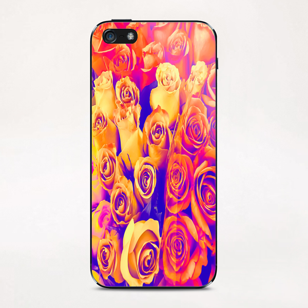 bouquet of roses texture pattern abstract in pink and white iPhone & iPod Skin by Timmy333