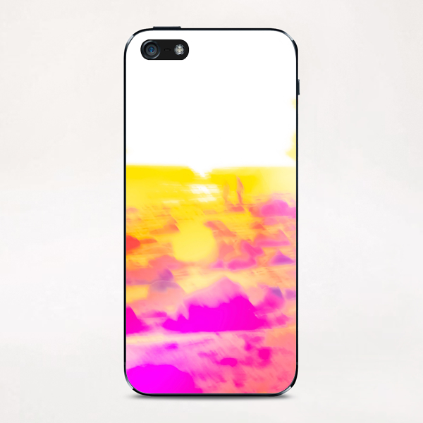 summer sunset at the beach with summer bokeh light abstract iPhone & iPod Skin by Timmy333