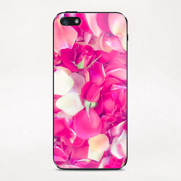 pink roses background iPhone & iPod Skin by Timmy333