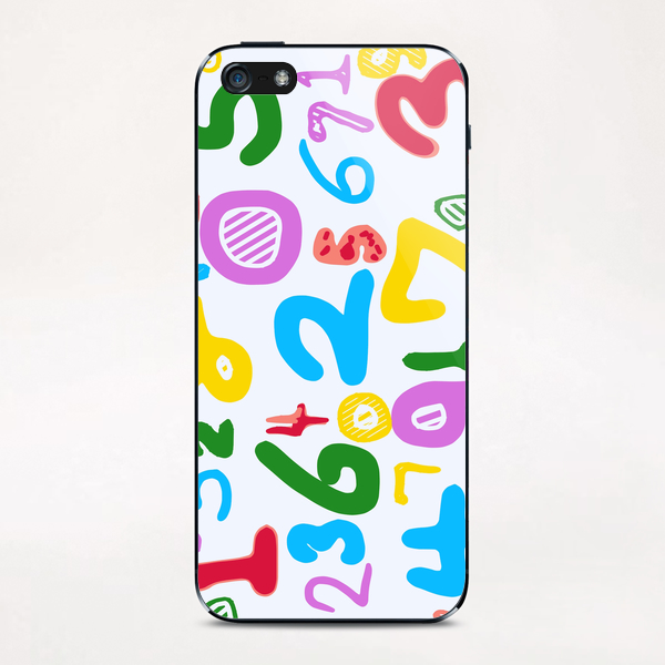 colorful number abstract background iPhone & iPod Skin by Timmy333