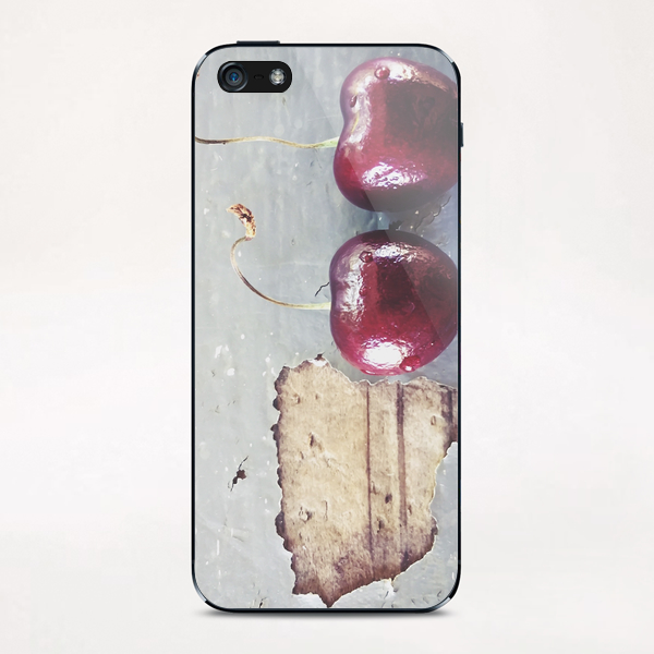 fresh cherry on the wooden table iPhone & iPod Skin by Timmy333