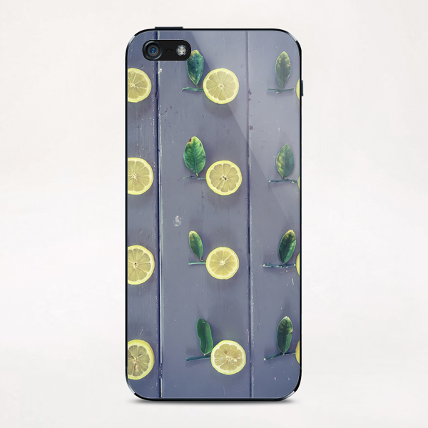 pieces of lemon on the wooden table iPhone & iPod Skin by Timmy333