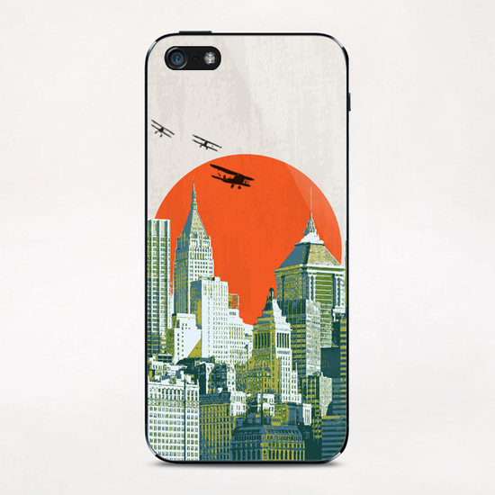 Red sun on NY iPhone & iPod Skin by tzigone