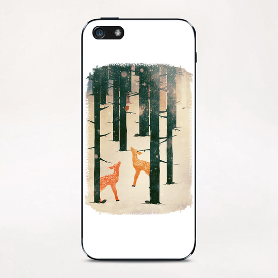 Winter Deer iPhone & iPod Skin by Sybille