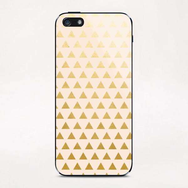 Blush + Gold Triangles iPhone & iPod Skin by Uma Gokhale