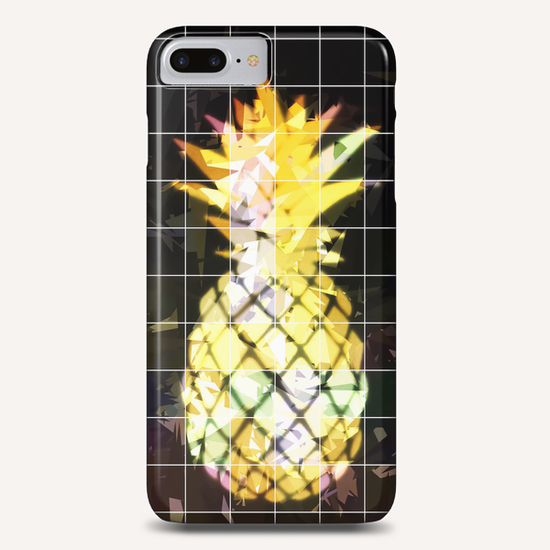 yellow pineapple with geometric triangle pattern abstract  Phone Case by Timmy333