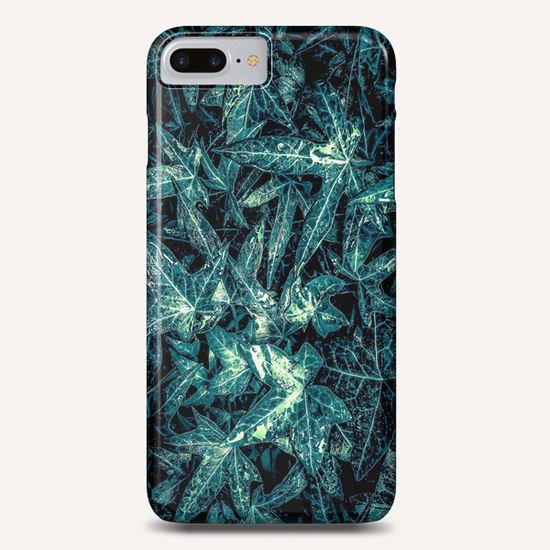 green leaves texture abstract background Phone Case by Timmy333