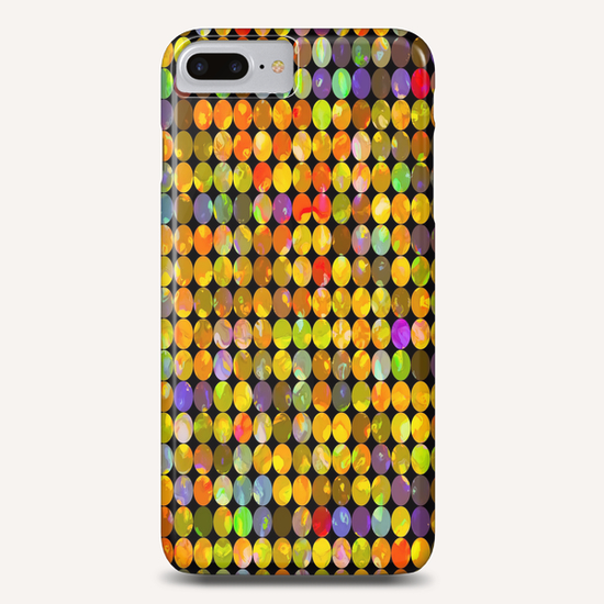 colorful geometric circle pattern abstract in orange yellow blue red Phone Case by Timmy333