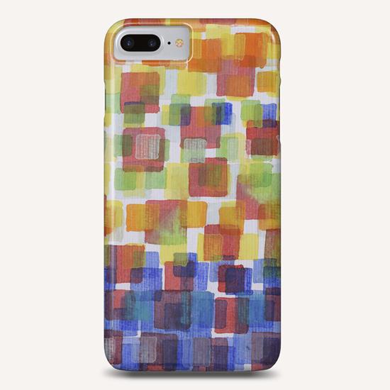  Squares on Solid Red and Blue Foundation Phone Case by Heidi Capitaine