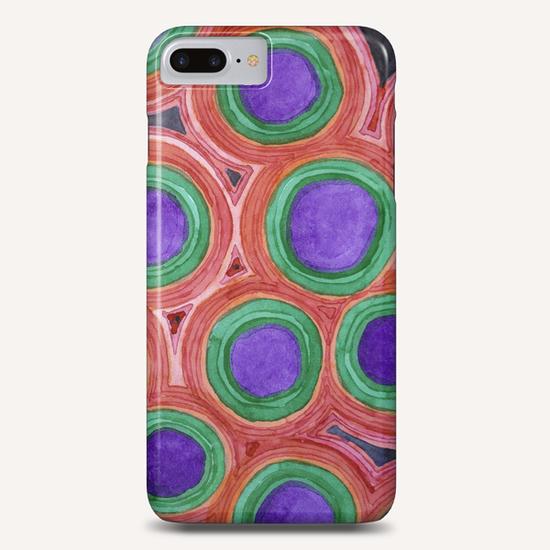 Circles Pattern with Purple Cores Phone Case by Heidi Capitaine