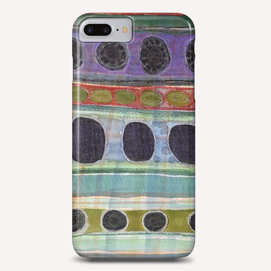 Dominating Black Round Shapes In Horizontal Stripes Phone Case by Heidi Capitaine