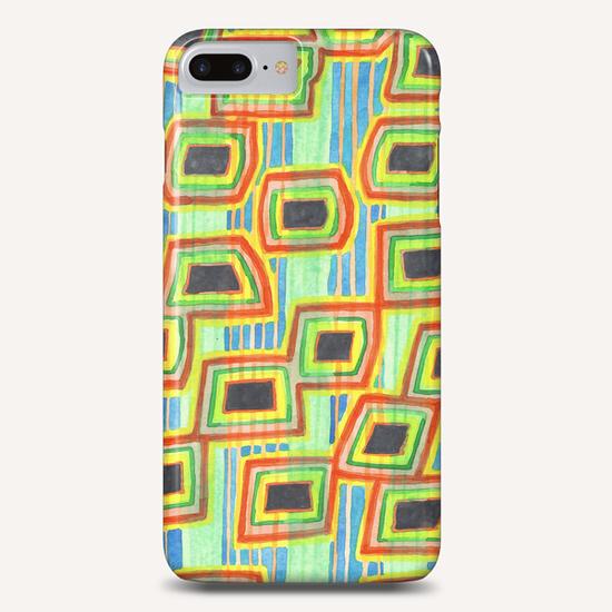 Connected Rectangle Shapes with Vertical Stripes Pattern  Phone Case by Heidi Capitaine