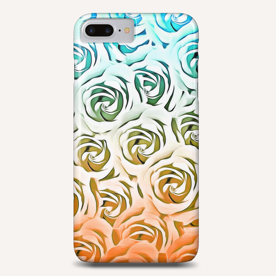 blooming rose pattern texture abstract background in blue and pink Phone Case by Timmy333