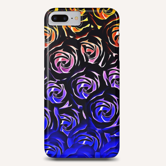 rose pattern texture abstract background in blue and red Phone Case by Timmy333