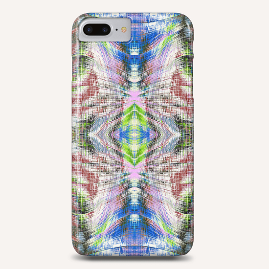 geometric symmetry pattern abstract background in pink blue green brown Phone Case by Timmy333