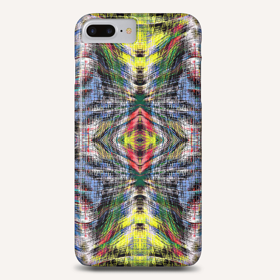 geometric symmetry pattern abstract background in blue yellow green red Phone Case by Timmy333