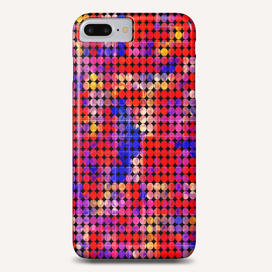 geometric circle pattern abstract in red and blue Phone Case by Timmy333