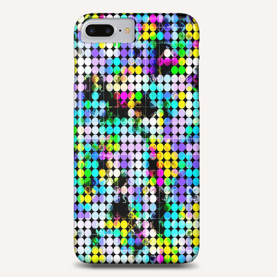 geometric circle pattern abstract in blue pink yellow Phone Case by Timmy333