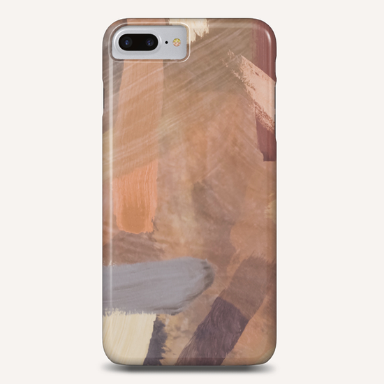 brush painting texture abstract background in brown and black Phone Case by Timmy333