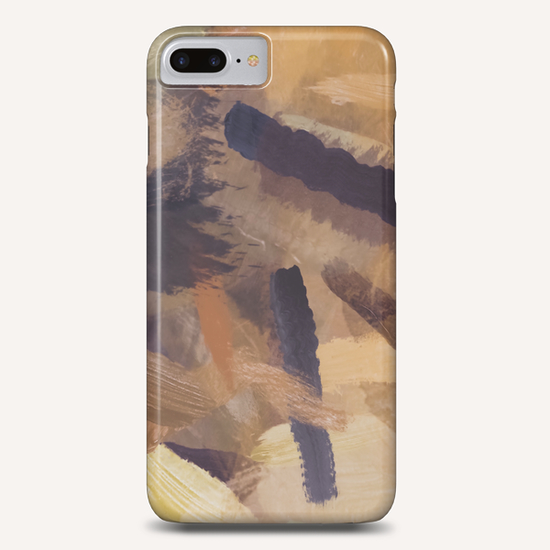 brush painting texture abstract background in black and brown Phone Case by Timmy333