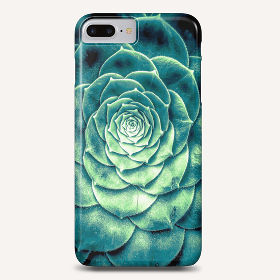 closeup green succulent plant leaves background Phone Case by Timmy333