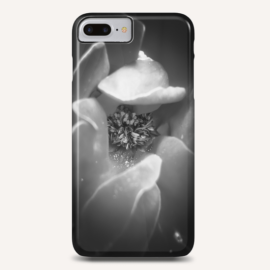 blooming rose with pollen in black and white Phone Case by Timmy333