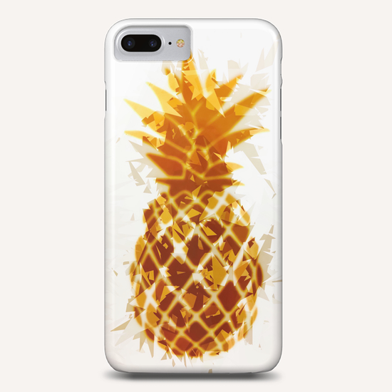 pineapple in brown and yellow with geometric triangle pattern abstract Phone Case by Timmy333