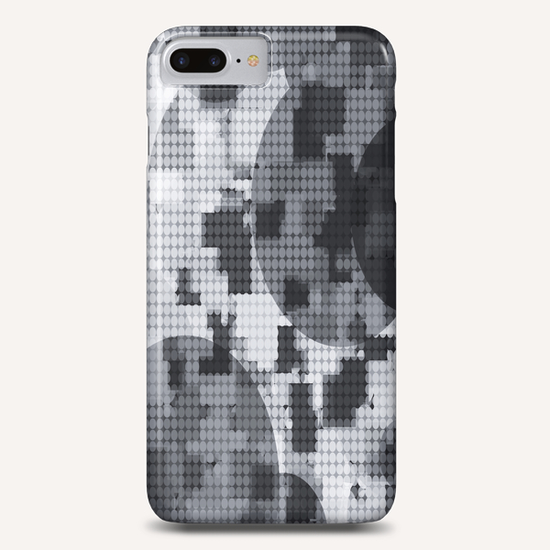 geometric circle pattern abstract in black and white Phone Case by Timmy333