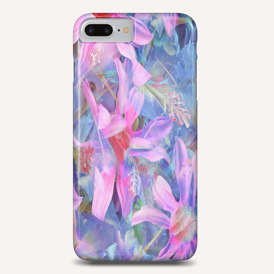 blooming pink and blue daisy flower abstract background Phone Case by Timmy333