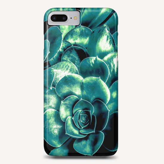 closeup green succulent plant background Phone Case by Timmy333