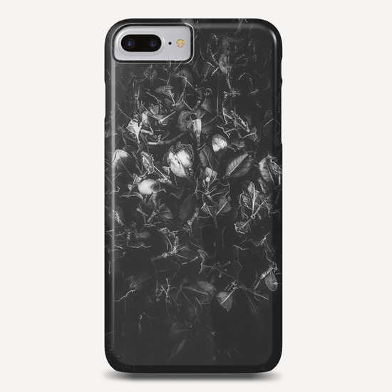 leaves texture in black and white Phone Case by Timmy333