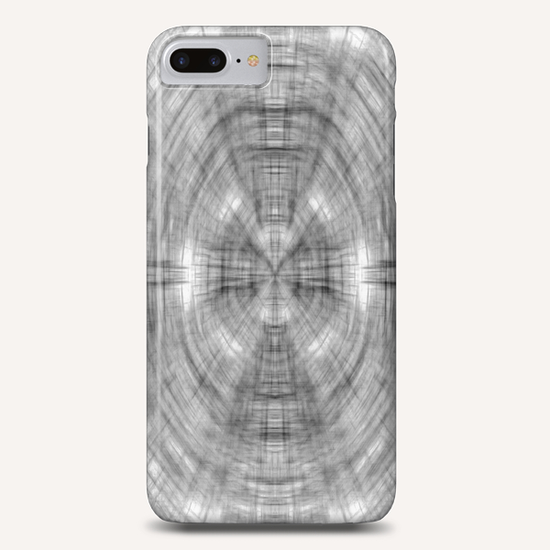 psychedelic drawing symmetry graffiti abstract pattern in black and white Phone Case by Timmy333