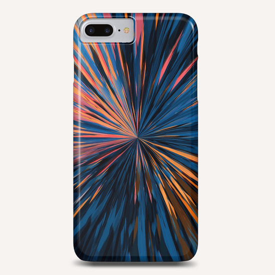 psychedelic splash painting abstract pattern in orange brown pink blue Phone Case by Timmy333