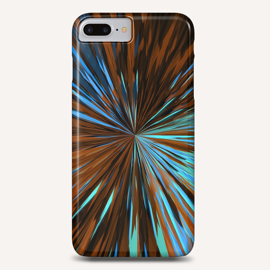 psychedelic splash painting abstract pattern in brown and blue Phone Case by Timmy333