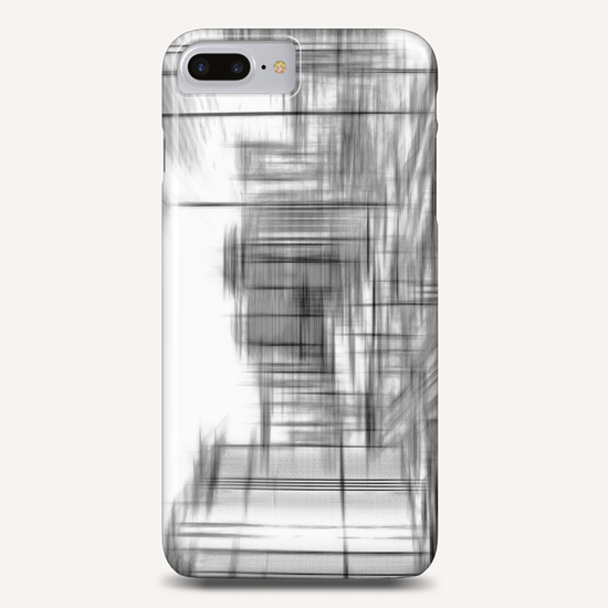 pencil drawing buildings in the city in black and white  Phone Case by Timmy333