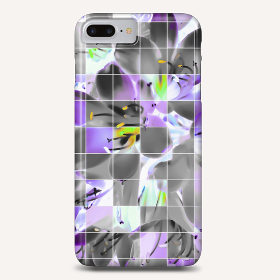 closeup purple flower with yellow pollen background Phone Case by Timmy333