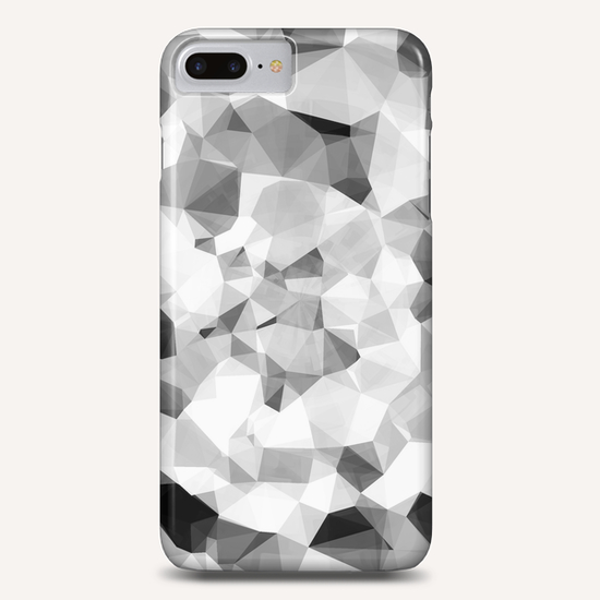 geometric polygon abstract pattern in black and white Phone Case by Timmy333