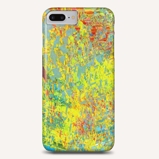 geometric triangle pattern abstract in yellow green blue Phone Case by Timmy333