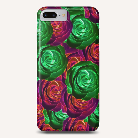 closeup rose pattern texture abstract background in red and green Phone Case by Timmy333