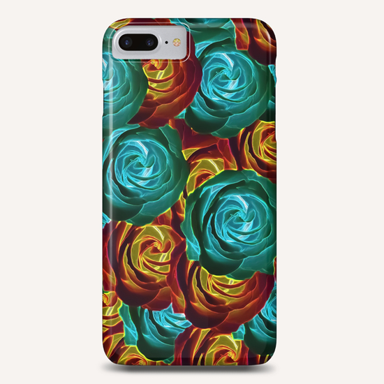 rose texture pattern abstract background in green red and yellow Phone Case by Timmy333