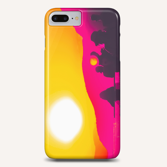 summer sunset light with mountain background Phone Case by Timmy333