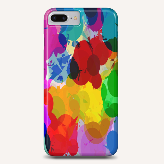 colorful geometric circle and triangle pattern abstract in red orange yellow green blue Phone Case by Timmy333