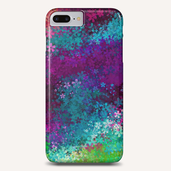 flower pattern abstract background in purple pink blue green Phone Case by Timmy333