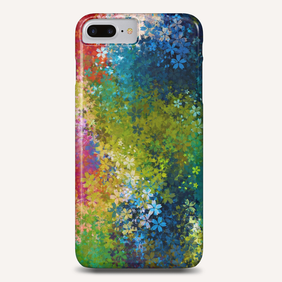 flower pattern abstract background in blue yellow green red Phone Case by Timmy333