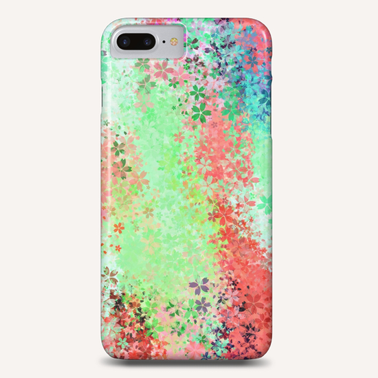 flower pattern abstract background in green pink purple blue Phone Case by Timmy333